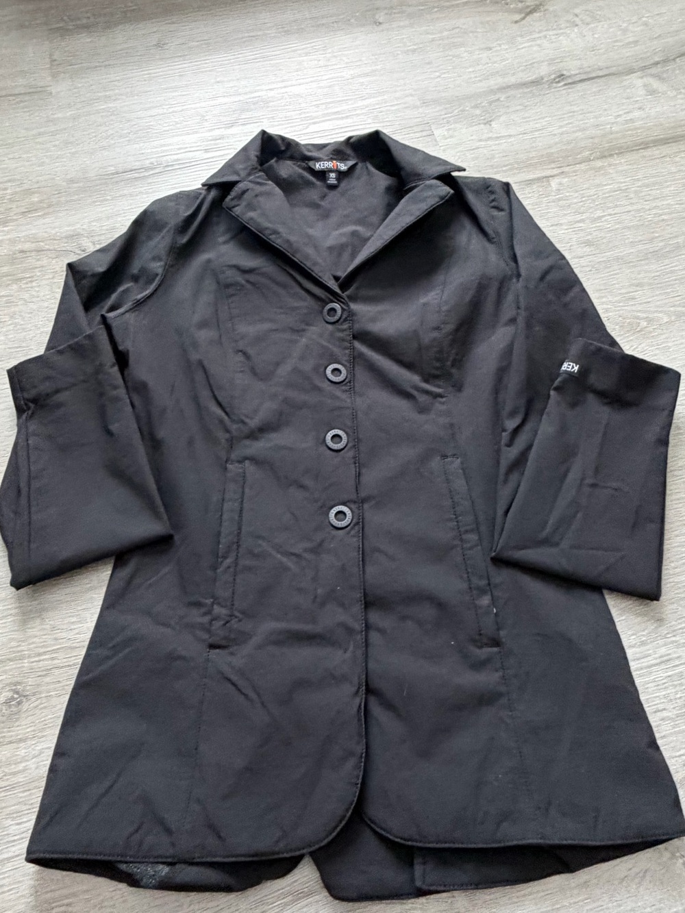 Kerrits Black Button-Front Equestrian Show Coat Jacket